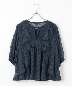 INGEBORG / インゲボルグ シャツ・ブラウス | シフォンカットジャガードブラウス