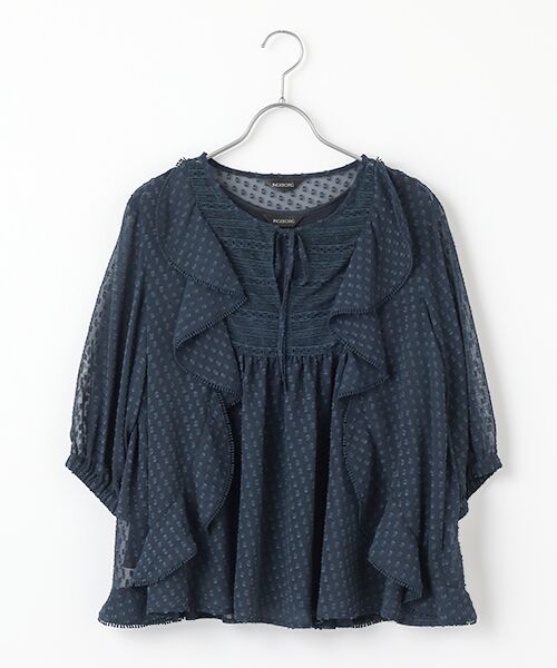 インポートブラウス セール】 【OUTLET】くちなし小紋pt.ブラウス （シャツ