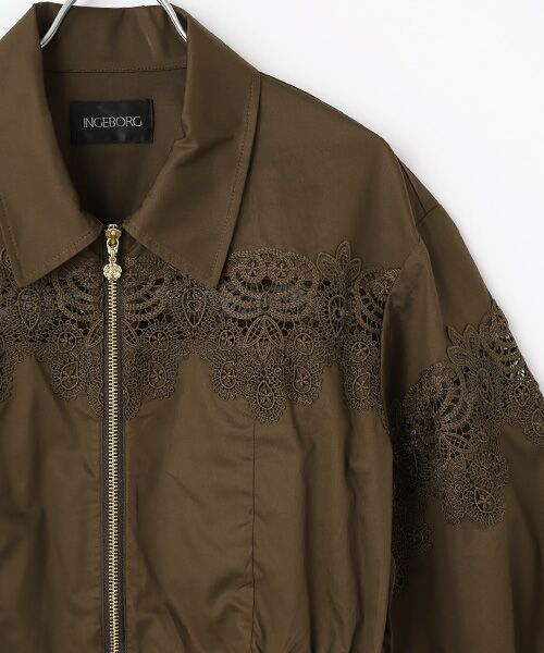 INGEBORG / インゲボルグ シャツ・ブラウス | レース使いジャケットブラウス | 詳細4