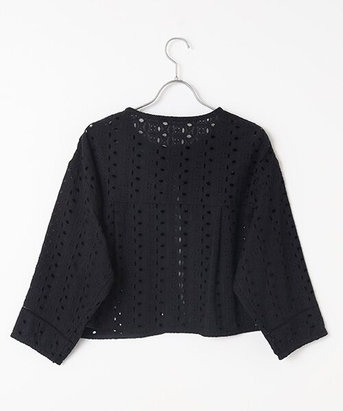 INGEBORG / インゲボルグ ノーカラージャケット | アイレットレースシャツジャケット | 詳細1