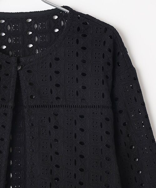 INGEBORG / インゲボルグ ノーカラージャケット | アイレットレースシャツジャケット | 詳細2