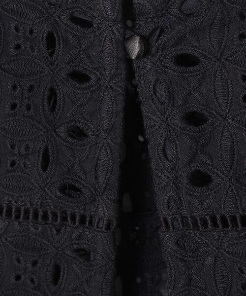 INGEBORG / インゲボルグ ノーカラージャケット | アイレットレースシャツジャケット | 詳細5