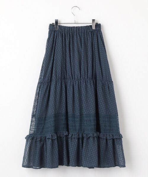 INGEBORG / インゲボルグ ロング・マキシ丈スカート | シフォンカットジャガードスカート | 詳細3