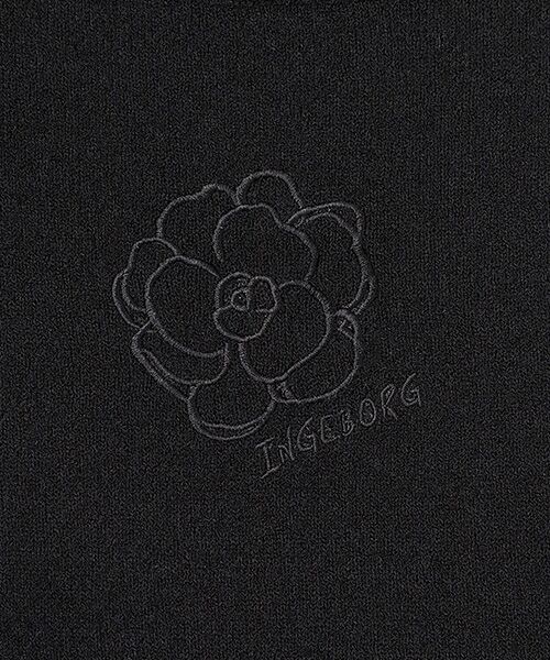 INGEBORG / インゲボルグ キャミソール・チューブトップ | カメリア刺繍入りノースリーブニット | 詳細1