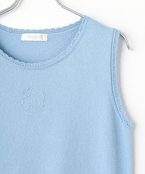 INGEBORG / インゲボルグ キャミソール・チューブトップ | カメリア刺繍入りノースリーブニット | 詳細5