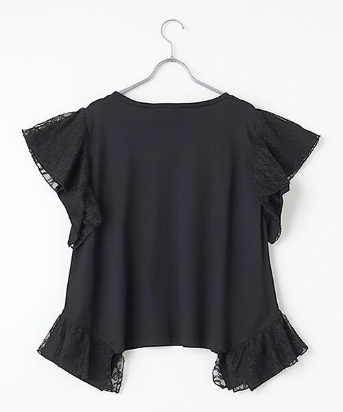 INGEBORG / インゲボルグ Tシャツ | レース使いスムースカットソー | 詳細1