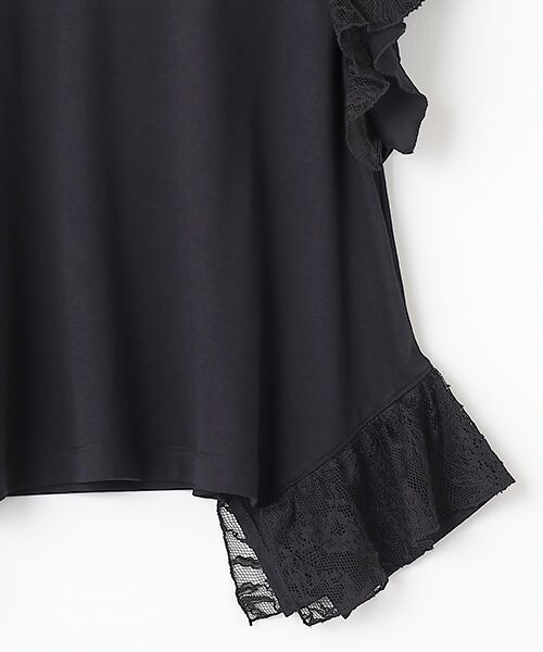 INGEBORG / インゲボルグ Tシャツ | レース使いスムースカットソー | 詳細3