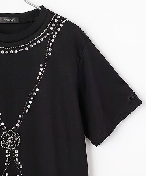 INGEBORG / インゲボルグ Tシャツ | ビジュ使いカットソー | 詳細2