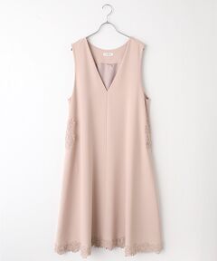 INGEBORG / インゲボルグ ロング・マキシ丈ワンピース | ケミカルレース使いジャンパースカート