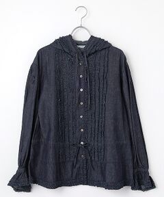 セール】 くちなし小紋pt.ブラウス （シャツ・ブラウス