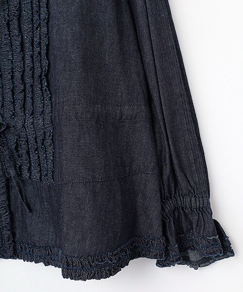 INGEBORG / インゲボルグ シャツ・ブラウス | ５ozムラ糸デニムブフードブラウス | 詳細4