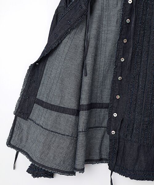 INGEBORG / インゲボルグ シャツ・ブラウス | ５ozムラ糸デニムブフードブラウス | 詳細5