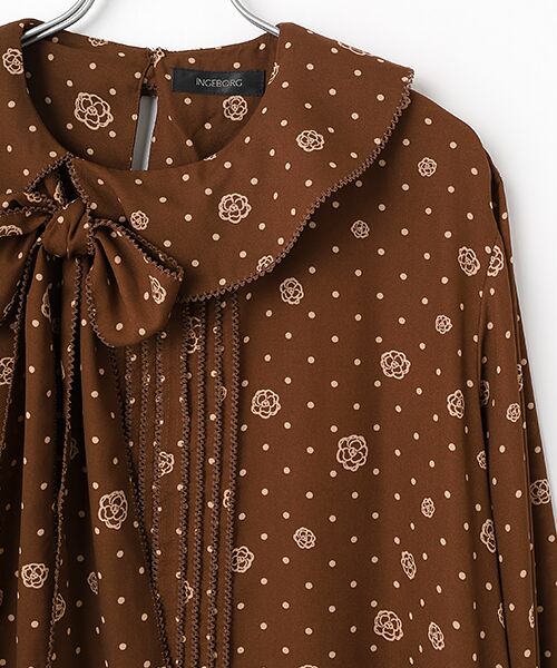 INGEBORG / インゲボルグ シャツ・ブラウス | ●カメリアドットpt.リボンブラウス | 詳細3