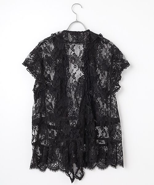 INGEBORG / インゲボルグ ベスト | フランス製リバーレースフリルベスト | 詳細1