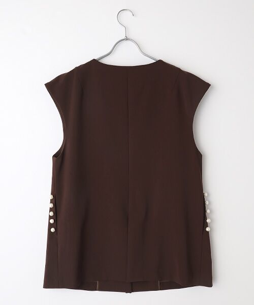 INGEBORG / インゲボルグ ベスト | ●パール調釦アクセントベスト | 詳細2