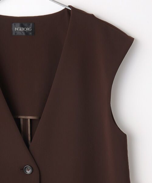 INGEBORG / インゲボルグ ベスト | ●パール調釦アクセントベスト | 詳細3