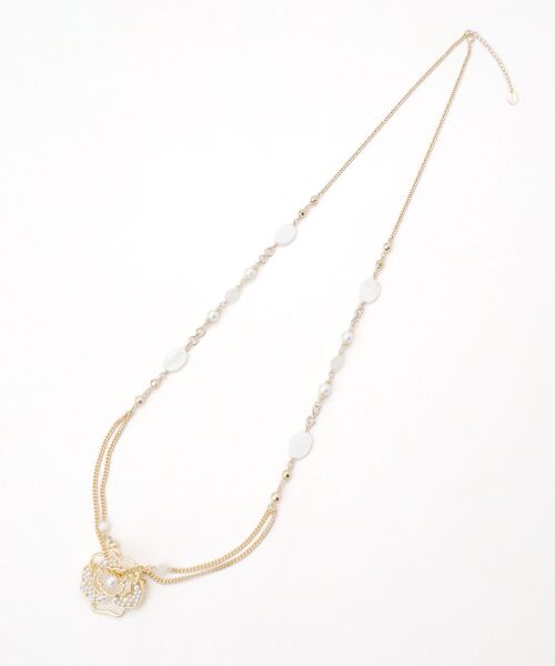 INGEBORG/インゲボルグ ローズアクセントネックレス ゴールド フリーサイズ INGEBORG/インゲボルグ ローズアクセントネックレス ゴールド フリーサイズ
