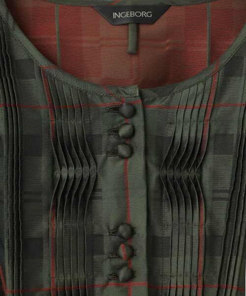 INGEBORG / インゲボルグ ロング・マキシ丈ワンピース | ●タフタタータンチェックワンピース | 詳細1