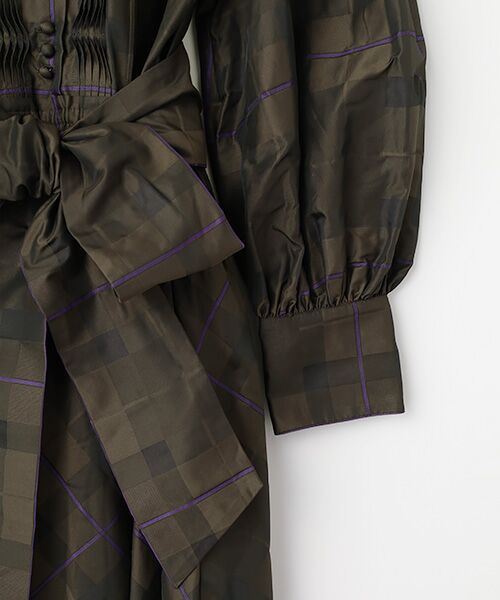 INGEBORG / インゲボルグ ロング・マキシ丈ワンピース | ●タフタタータンチェックワンピース | 詳細4