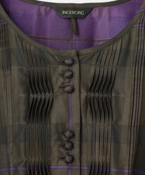 INGEBORG / インゲボルグ ロング・マキシ丈ワンピース | ●タフタタータンチェックワンピース | 詳細7