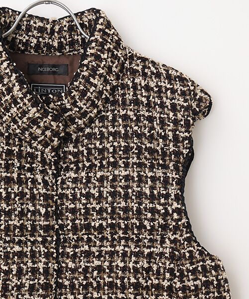 INGEBORG / インゲボルグ ベスト | Selection of LINTONツイードダウンベスト | 詳細2