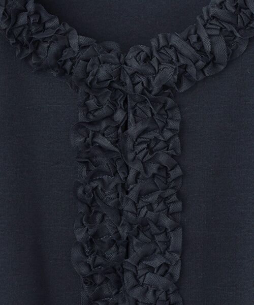 INGEBORG / インゲボルグ カーディガン・ボレロ | チュールアクセントノーカラーカーディガン | 詳細6