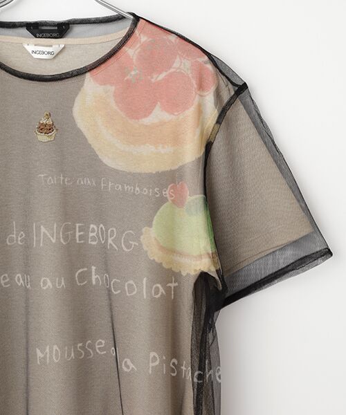 INGEBORG / インゲボルグ Tシャツ | Le Salon de INGEBORG pt.チュールレイヤードカットソー | 詳細8