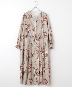 INGEBORG ミント 半袖ロングワンピース シグネチャーpt.オープンカラーワンピース （ロング・マキシ丈