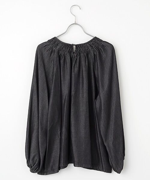 INGEBORG / インゲボルグ シャツ・ブラウス | テンセルデニムタックブラウス | 詳細1