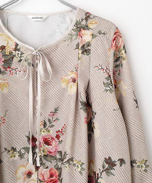 INGEBORG / インゲボルグ シャツ・ブラウス | チェックブーケpt.ブラウス | 詳細3