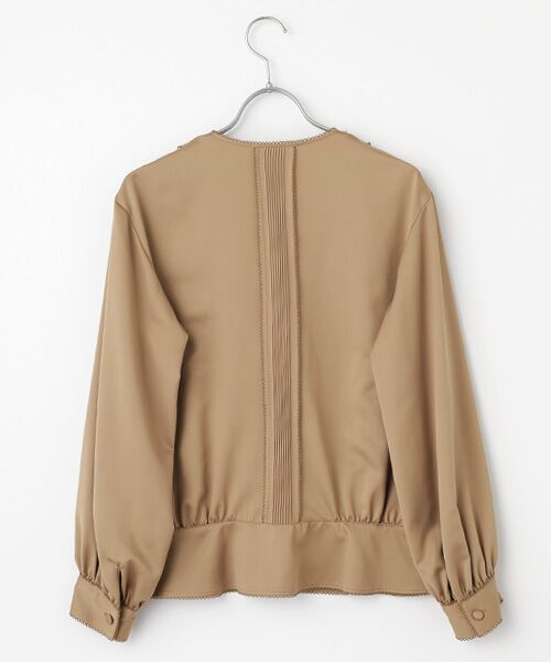 INGEBORG / インゲボルグ シャツ・ブラウス | ●サテン起毛ペプラムブラウス | 詳細3