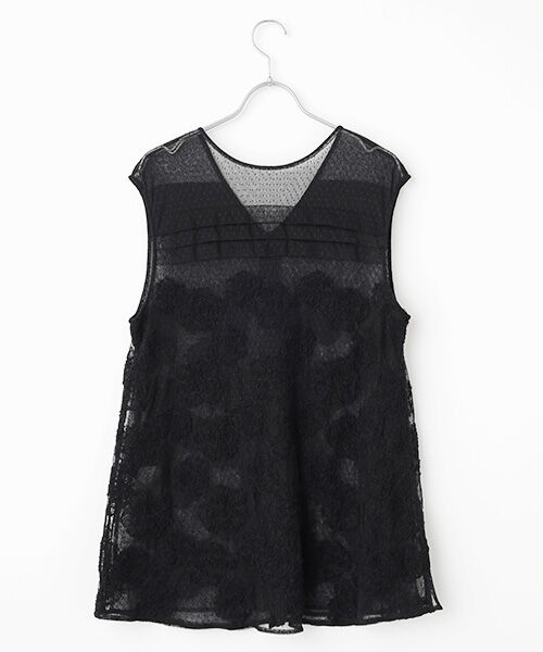 INGEBORG / インゲボルグ シャツ・ブラウス | カメリアチュールレースチュニック | 詳細1