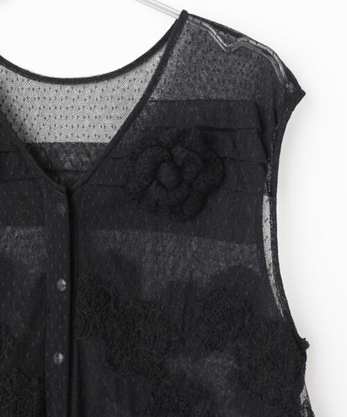 INGEBORG / インゲボルグ シャツ・ブラウス | カメリアチュールレースチュニック | 詳細2