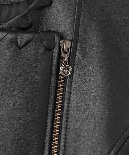 INGEBORG / インゲボルグ ノーカラージャケット | ラムレザーノーカラージャケット | 詳細1