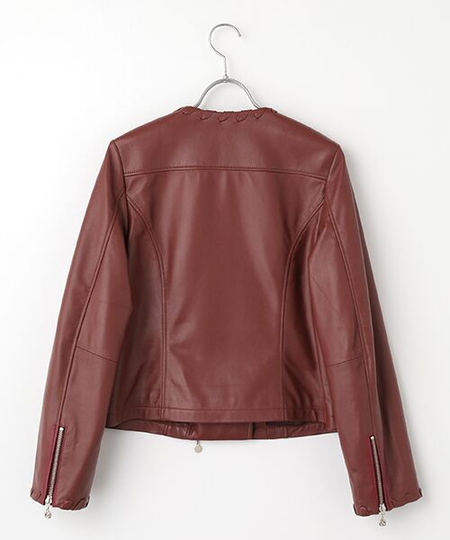 INGEBORG / インゲボルグ ノーカラージャケット | ラムレザーノーカラージャケット | 詳細2