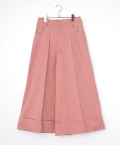 INGEBORG / インゲボルグ デニムパンツ | カメリア刺繍デニムパンツ