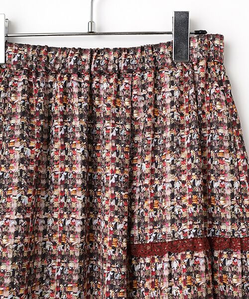 INGEBORG / インゲボルグ ロング・マキシ丈スカート | ●リントンフラワーpt.ティアードスカート | 詳細3