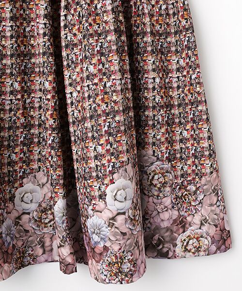 INGEBORG / インゲボルグ ロング・マキシ丈スカート | ●リントンフラワーpt.ティアードスカート | 詳細4