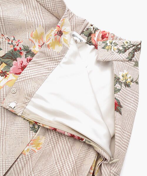 INGEBORG / インゲボルグ ロング・マキシ丈スカート | チェックブーケpt.スカート | 詳細5