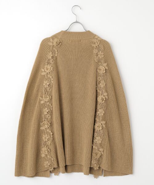INGEBORG / インゲボルグ カーディガン・ボレロ | レース使いニットポンチョ | 詳細3