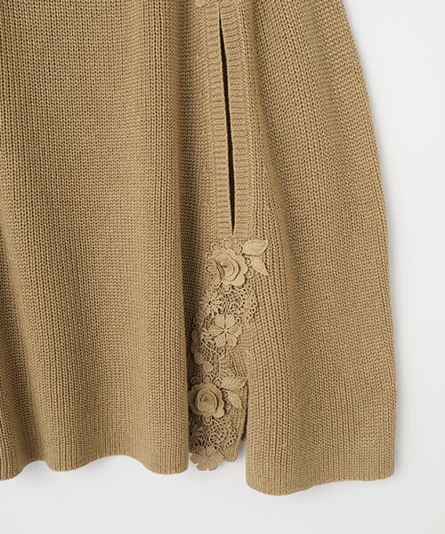 INGEBORG / インゲボルグ カーディガン・ボレロ | レース使いニットポンチョ | 詳細5