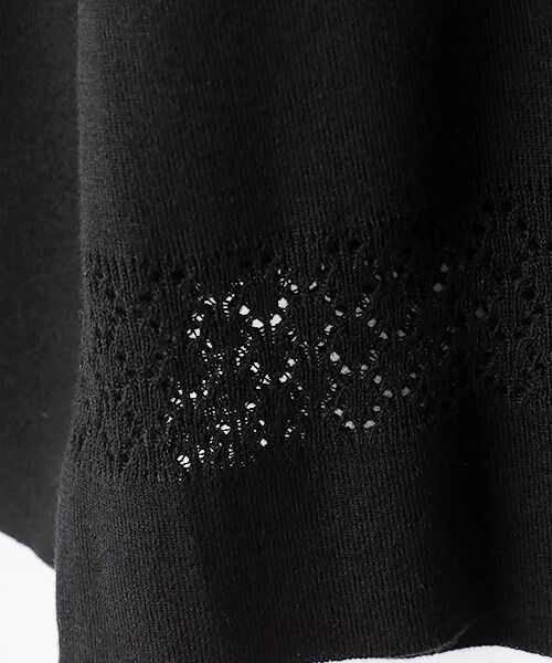 INGEBORG / インゲボルグ ニット・セーター | 透かし柄アクセントニットプルオーバー | 詳細5