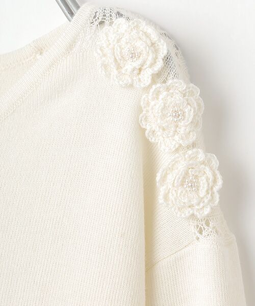 INGEBORG / インゲボルグ ニット・セーター | 透かし柄アクセントニットプルオーバー | 詳細7