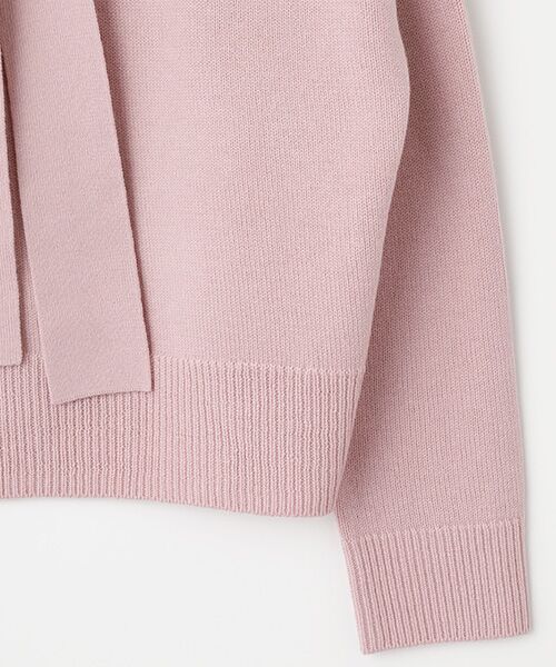 INGEBORG / インゲボルグ ニット・セーター | カメリア刺繍入りボウタイニット | 詳細5