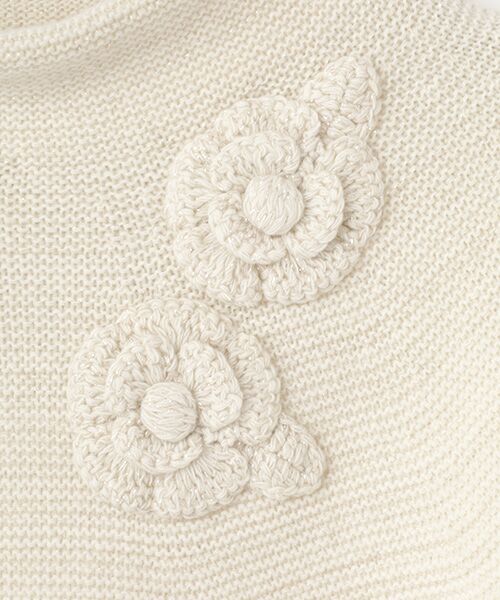 INGEBORG / インゲボルグ ニット・セーター | フラワーモチーフ付きボトルネックニット | 詳細2