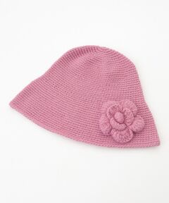 INGEBORG / インゲボルグ ニットキャップ | フラワーモチーフ付きニット帽