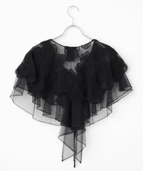 INGEBORG / インゲボルグ マフラー・ショール・スヌード・ストール | カメリアチュールレースフリルストール | 詳細1