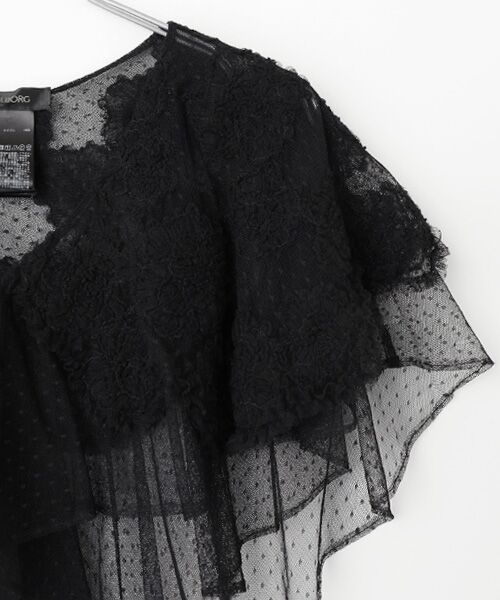 INGEBORG / インゲボルグ マフラー・ショール・スヌード・ストール | カメリアチュールレースフリルストール | 詳細2