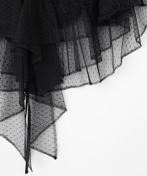 INGEBORG / インゲボルグ マフラー・ショール・スヌード・ストール | カメリアチュールレースフリルストール | 詳細3