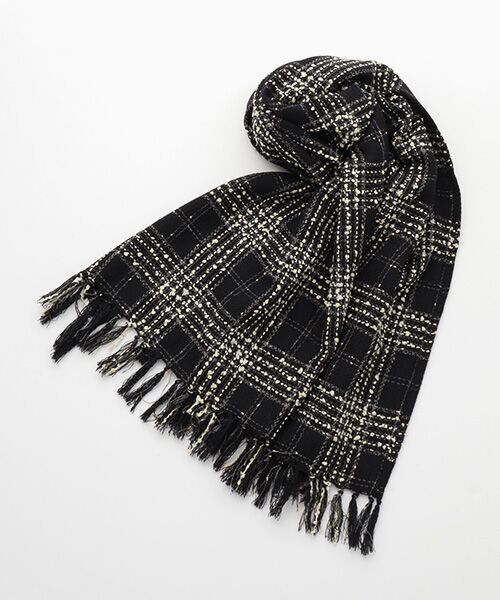 INGEBORG / インゲボルグ マフラー・ショール・スヌード・ストール | リントンビッグチェックツイードストール | 詳細1